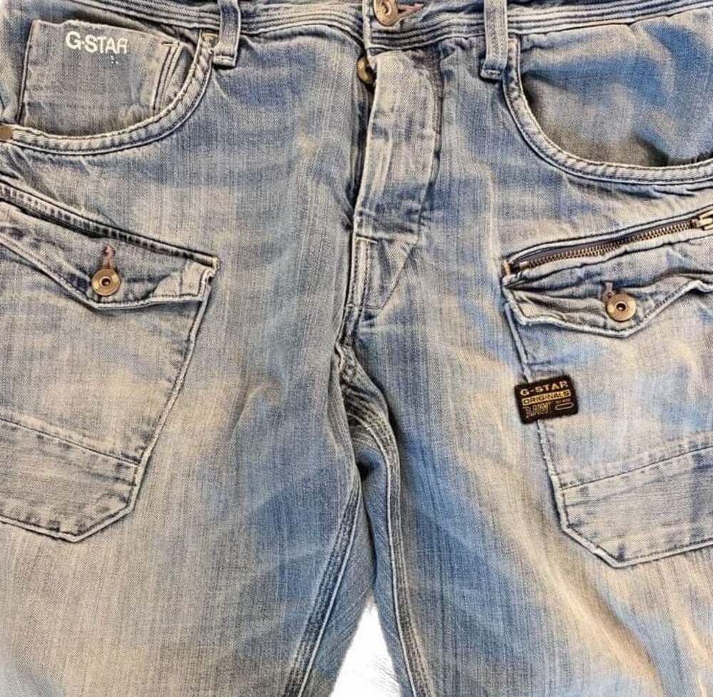 RARE Vintage G-Star RAW Cargo Denim Jeans Size 34x32